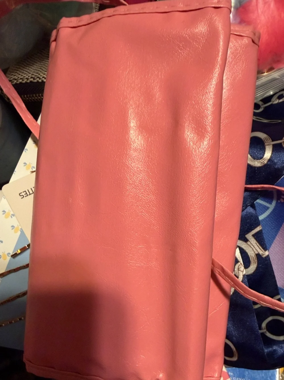 Pink Makeup Brush Set in Roll Case